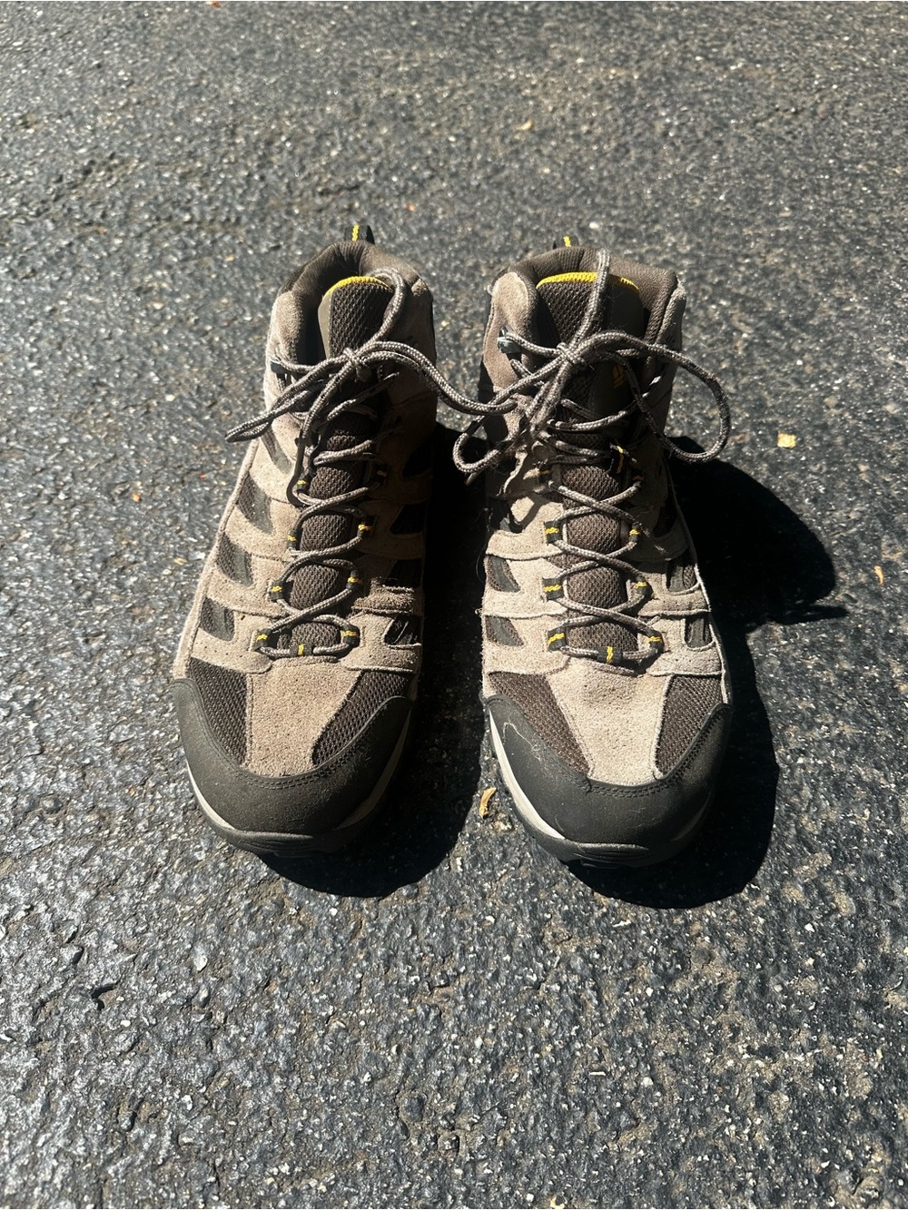 Columbia Brown and Yellow Men's Hiking Boots
